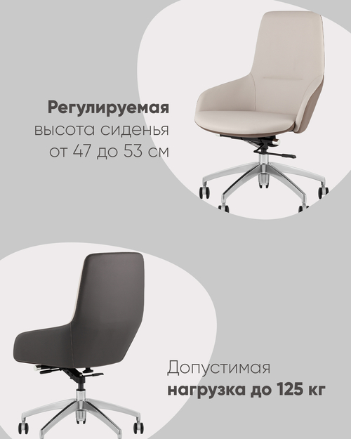 Кресло офисное TopChairs Soulo бежевый, серый
