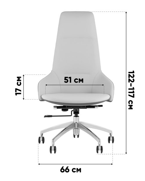 Кресло руководителя TopChairs Soulo светло-серый, серый