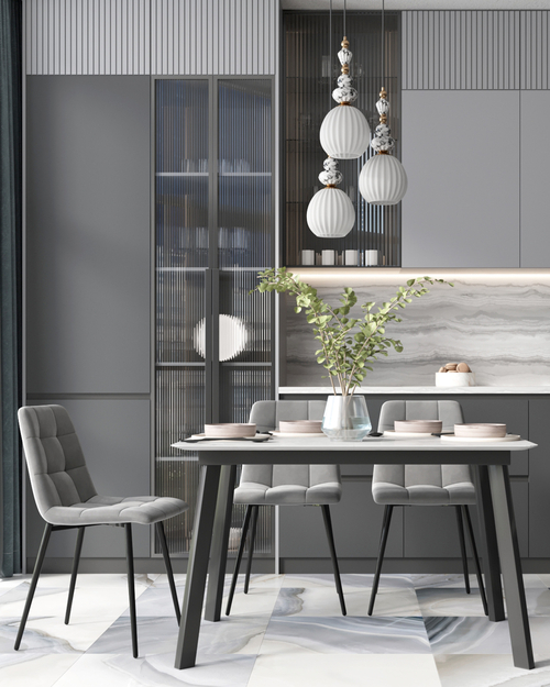 Стул Одди NEW велюр светло-серый