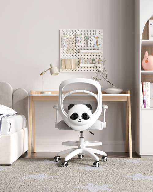 Кресло компьютерное детское TopChairs Panda серый