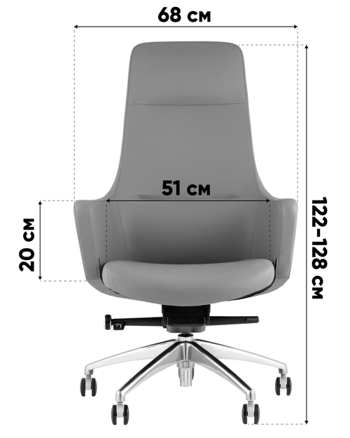 Кресло руководителя TopChairs Ferris коричневое