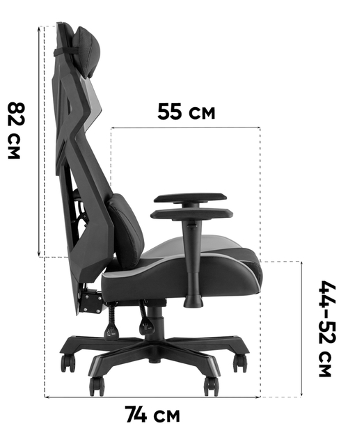 Кресло спортивное TopChairs Рэтчэт зеленый с высокой спинкой