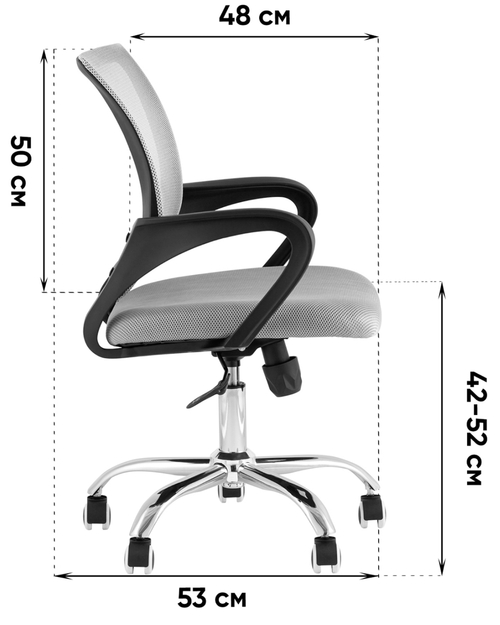 Кресло офисное TopChairs Simple New черный спинка сетка