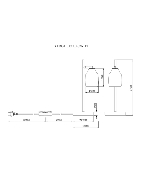 Лампа настольная Moderli V11835-1T Adalina