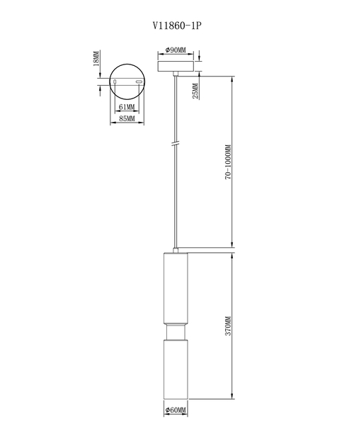 Светильник подвесной Moderli V11860-1P Telma
