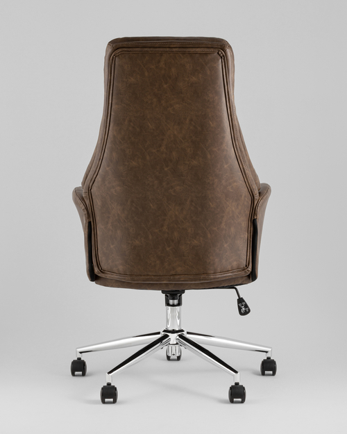 Кресло офисное TopChairs Neoma коричневый экокожа