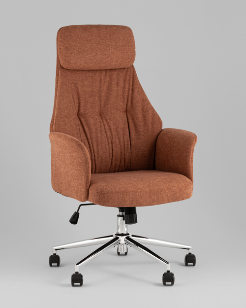 Кресло офисное TopChairs Neoma терракотовый ткань