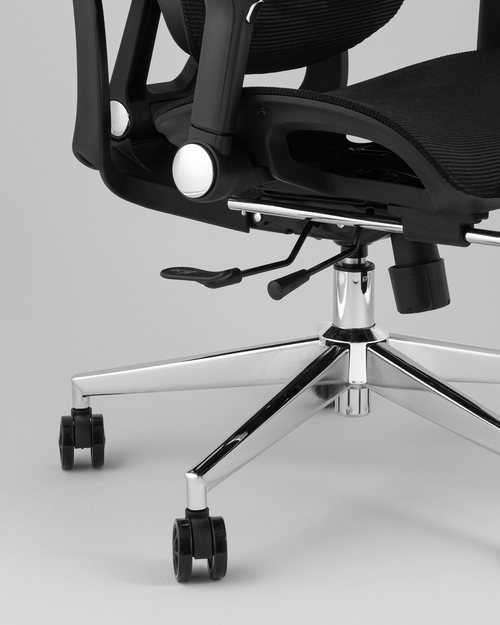 Кресло офисное TopChairs Prodigy с оттоманкой черный
