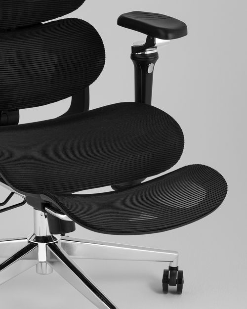 Кресло офисное TopChairs Prodigy с оттоманкой черный