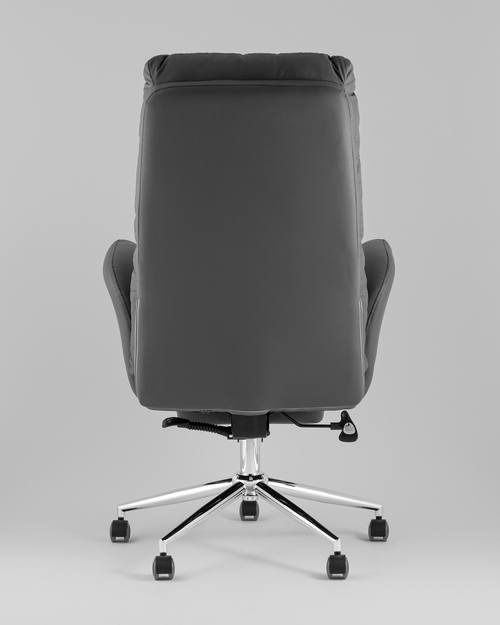 Кресло руководителя TopChairs Solid NC с оттоманкой серый