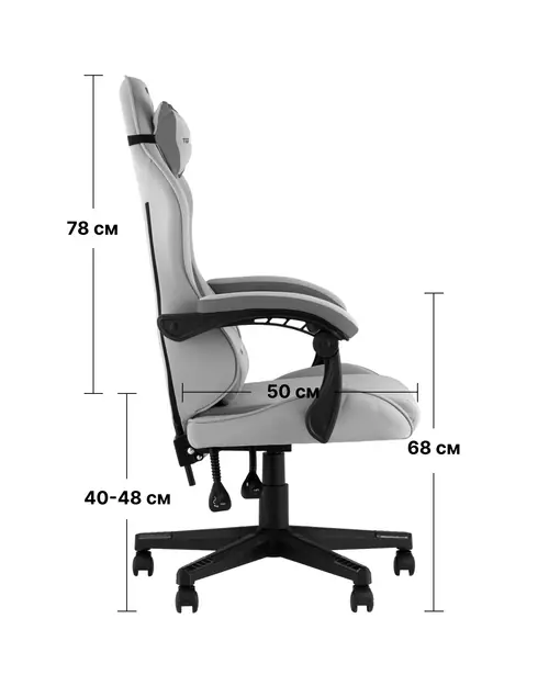 Кресло спортивное TopChairs Phantom черно-красный