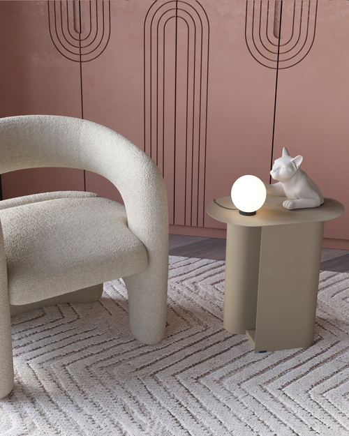 Журнальный столик Yvaine металл серый