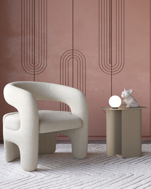 Журнальный столик Yvaine металл серый