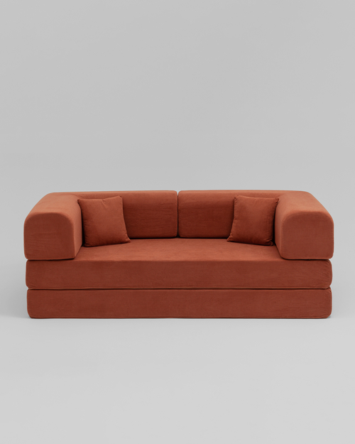 Диван SnapSofa вельвет оранжевый