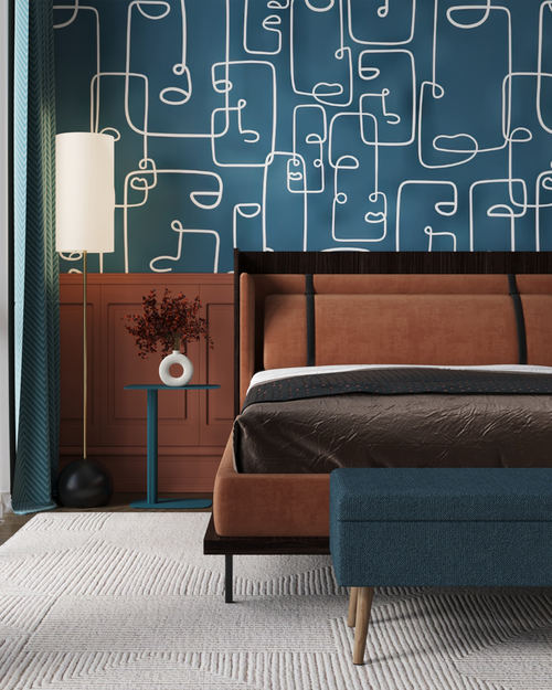 Журнальный столик Eanna L металл синий