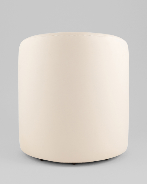 Пуф Тея спинка экокожа сиденье шенилл бежевый