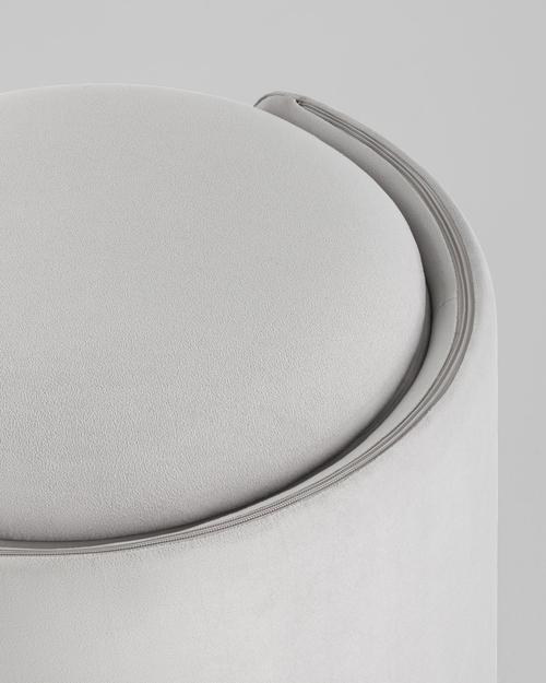 Пуф-трансформер Таунсвилл вращающийся с ящиком велюр светло-серый