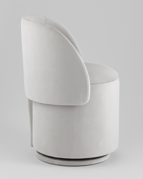 Пуф-трансформер Таунсвилл вращающийся с ящиком велюр светло-серый