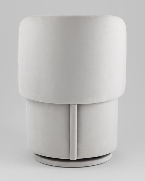 Пуф-трансформер Таунсвилл вращающийся с ящиком велюр светло-серый