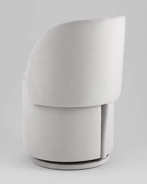 Пуф-трансформер Таунсвилл вращающийся с ящиком велюр светло-серый