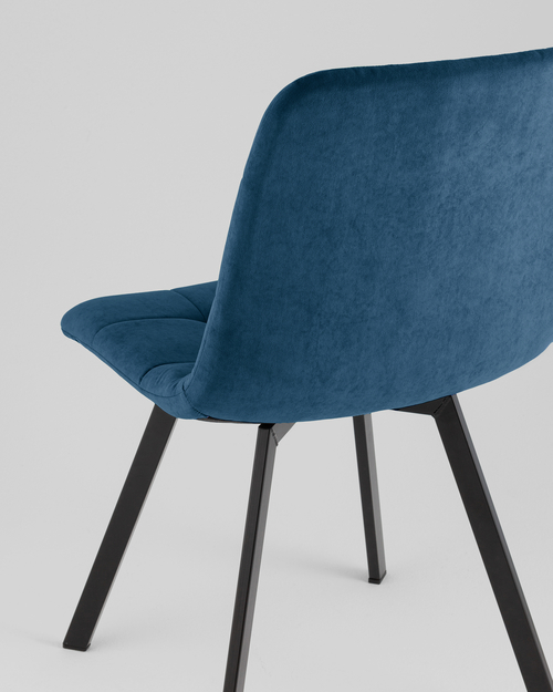 Стул Одди Original Square велюр синий (набор 4 шт)