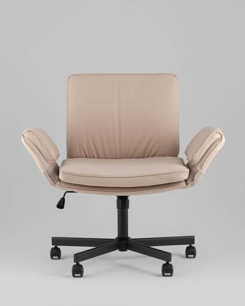 Кресло офисное TopChairs Foldo с откидными подлокотниками бежевое
