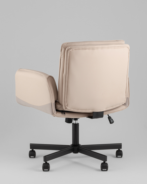 Кресло офисное TopChairs Foldo с откидными подлокотниками бежевое