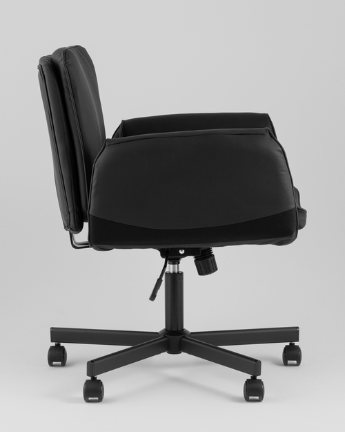 Кресло офисное TopChairs Foldo с откидными подлокотниками черное