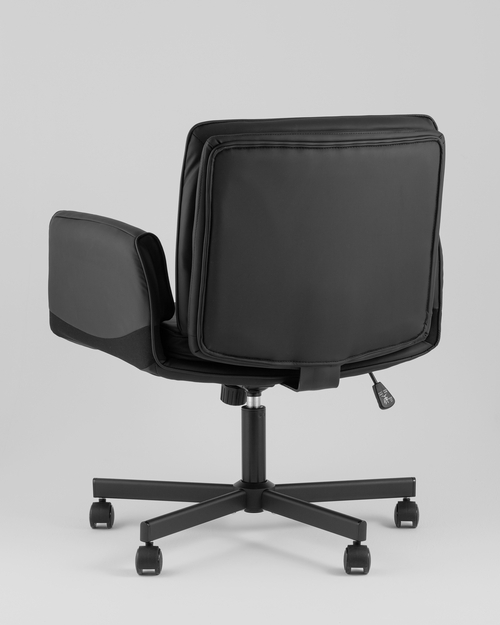 Кресло офисное TopChairs Foldo с откидными подлокотниками черное