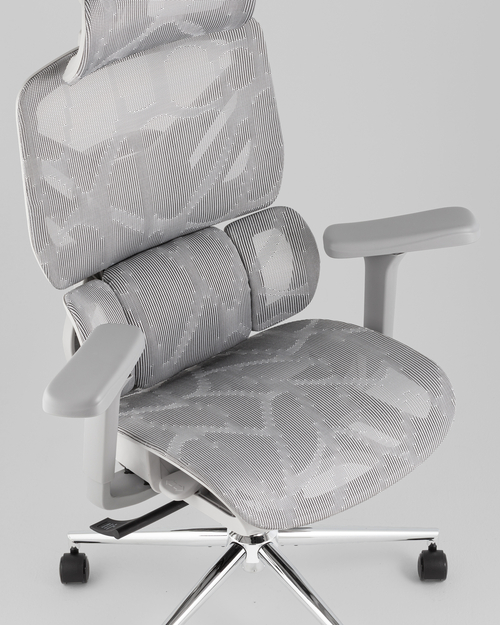 Кресло офисное TopChairs Structo серая сетка