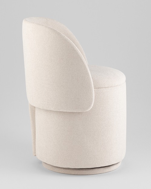 Пуф-трансформер Таунсвилл вращающийся с ящиком букле молочный