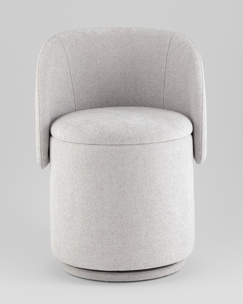 Пуф-трансформер Таунсвилл вращающийся с ящиком букле светло-серый