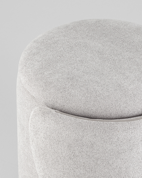 Пуф-трансформер Таунсвилл вращающийся с ящиком букле светло-серый