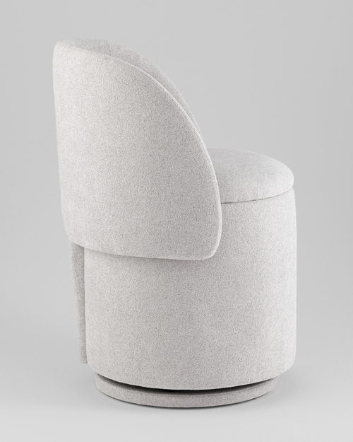 Пуф-трансформер Таунсвилл вращающийся с ящиком букле светло-серый