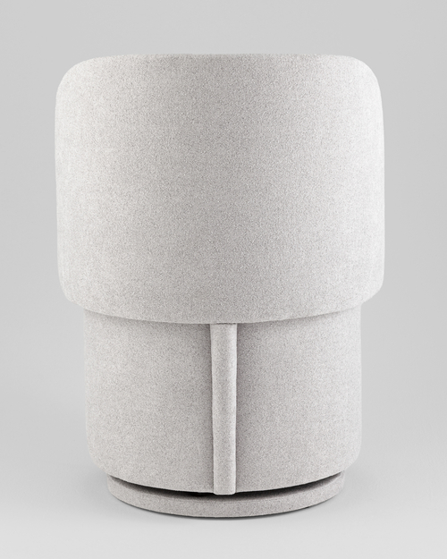 Пуф-трансформер Таунсвилл вращающийся с ящиком букле светло-серый