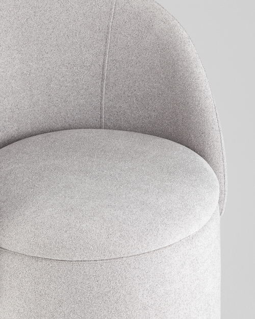 Пуф-трансформер Таунсвилл вращающийся с ящиком букле светло-серый