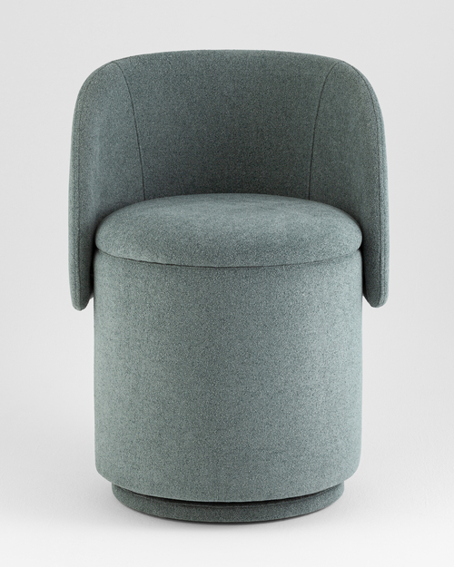 Пуф-трансформер Таунсвилл вращающийся с ящиком букле зеленый