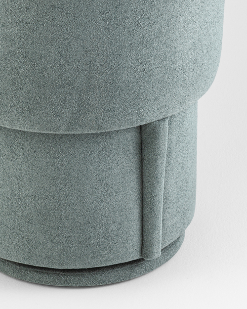 Пуф-трансформер Таунсвилл вращающийся с ящиком букле зеленый