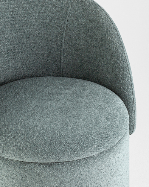 Пуф-трансформер Таунсвилл вращающийся с ящиком букле зеленый