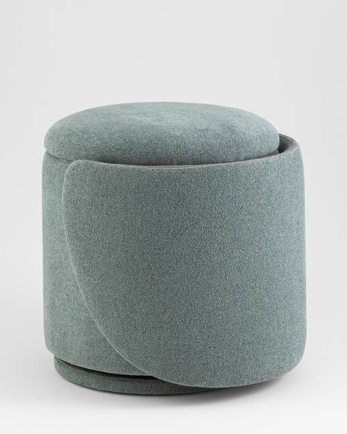 Пуф-трансформер Таунсвилл вращающийся с ящиком букле зеленый