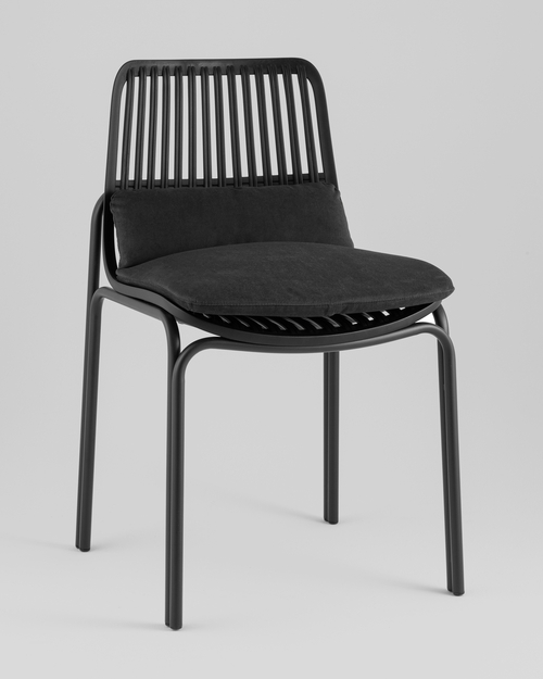 Стул Louran с подушкой чёрный