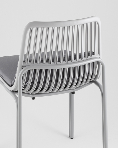 Стул Louran с подушкой серый 2 шт.