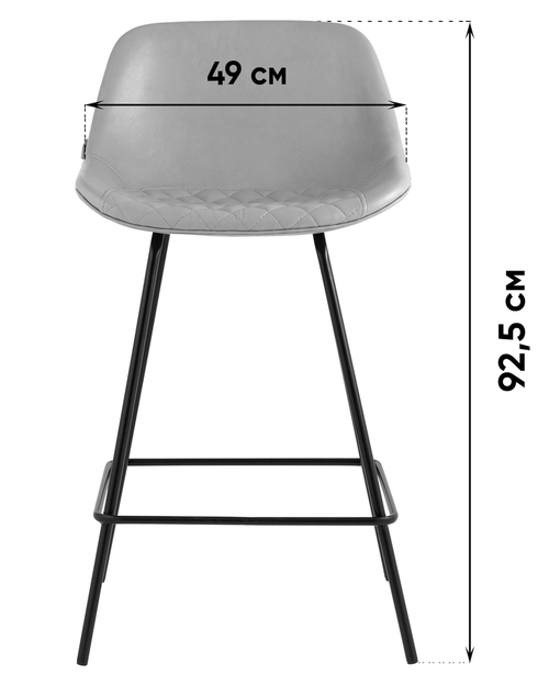 Стул полубарный Деймон экокожа черный