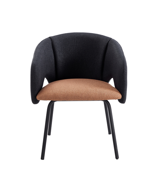 Стул обеденный Afrida рогожка тёмно-синий терракот