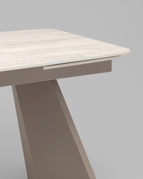 Стол обеденный Eliora 180-260х90 см серый травертин керамика