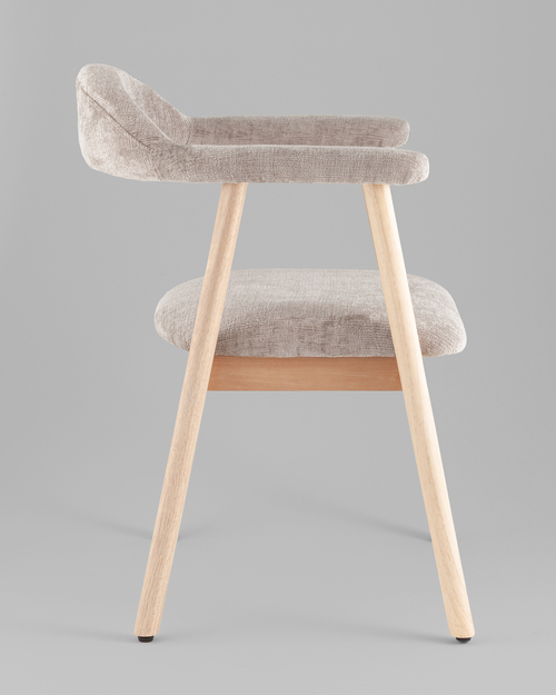 Стул обеденный Shredo серый шенилл светлое дерево 2 шт.