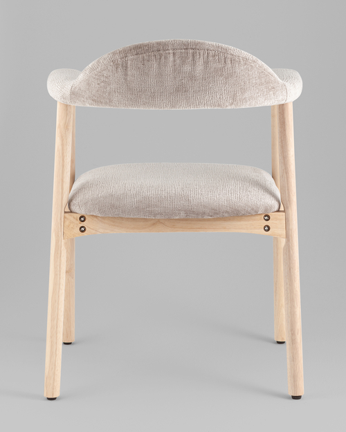 Стул обеденный Shredo серый шенилл светлое дерево 2 шт.