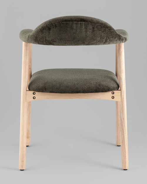 Стул обеденный Shredo темно-зеленый шенилл светлое дерево 2 шт.