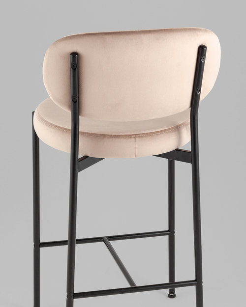 Стул полубарный Бриф VD велюр бежевый