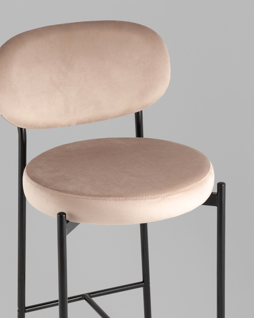 Стул полубарный Бриф VD велюр бежевый